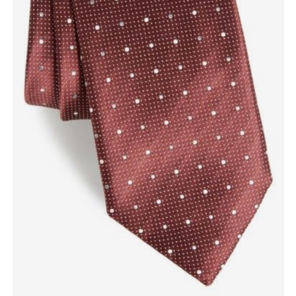 ISO Canali silk dot tie in dark red